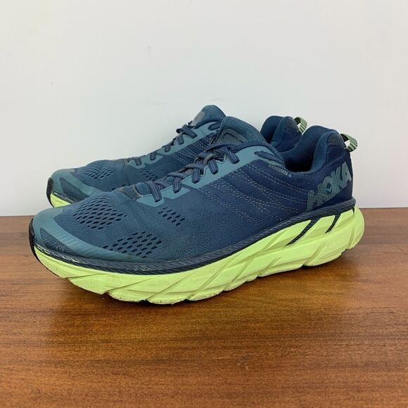 Hoka One One Mens Clifton 6 1102872 SWMO Blue Running Shoes Sneakers Size 11.